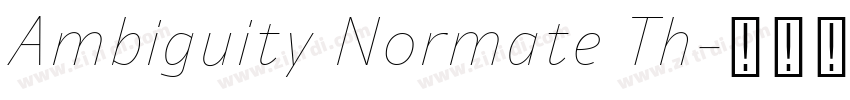 Ambiguity Normate Th字体转换